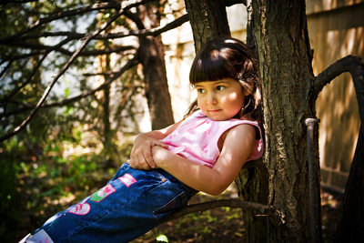 Meditative Little Girl Portrait