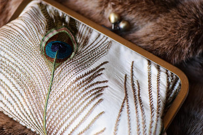 Peacock Feather Bridal Clutch