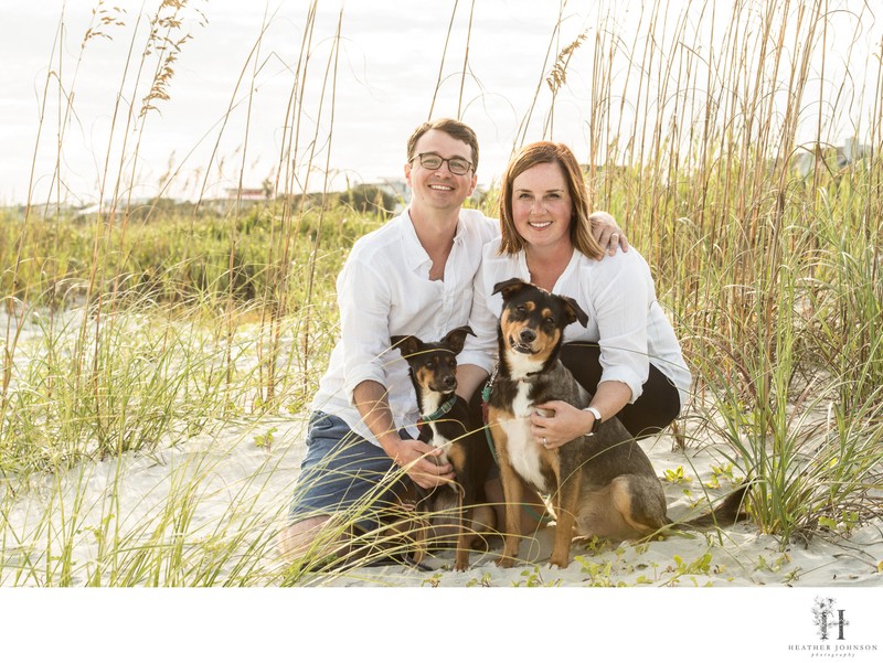 Dog Family Portrait -Isle of Palms, South Carolina - Heather Johnson Photography