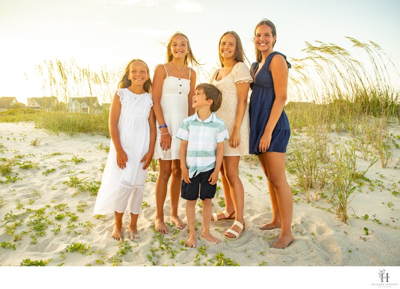 The Prosser Family Kids - Isle of Palms Beach - Heather Johnson Photography 
