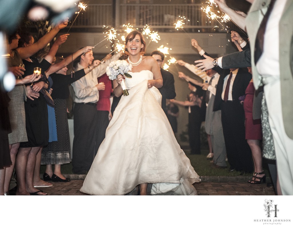Wedding Exit - William Aiken House - Charleston, SC - Heather Johnson Photography 