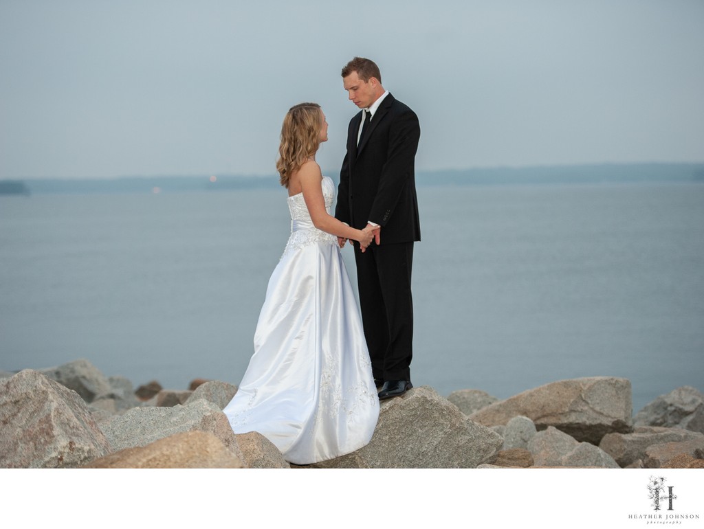 Bride and Groom - Lake Murray South Carolina - Heather Johnson Photography 