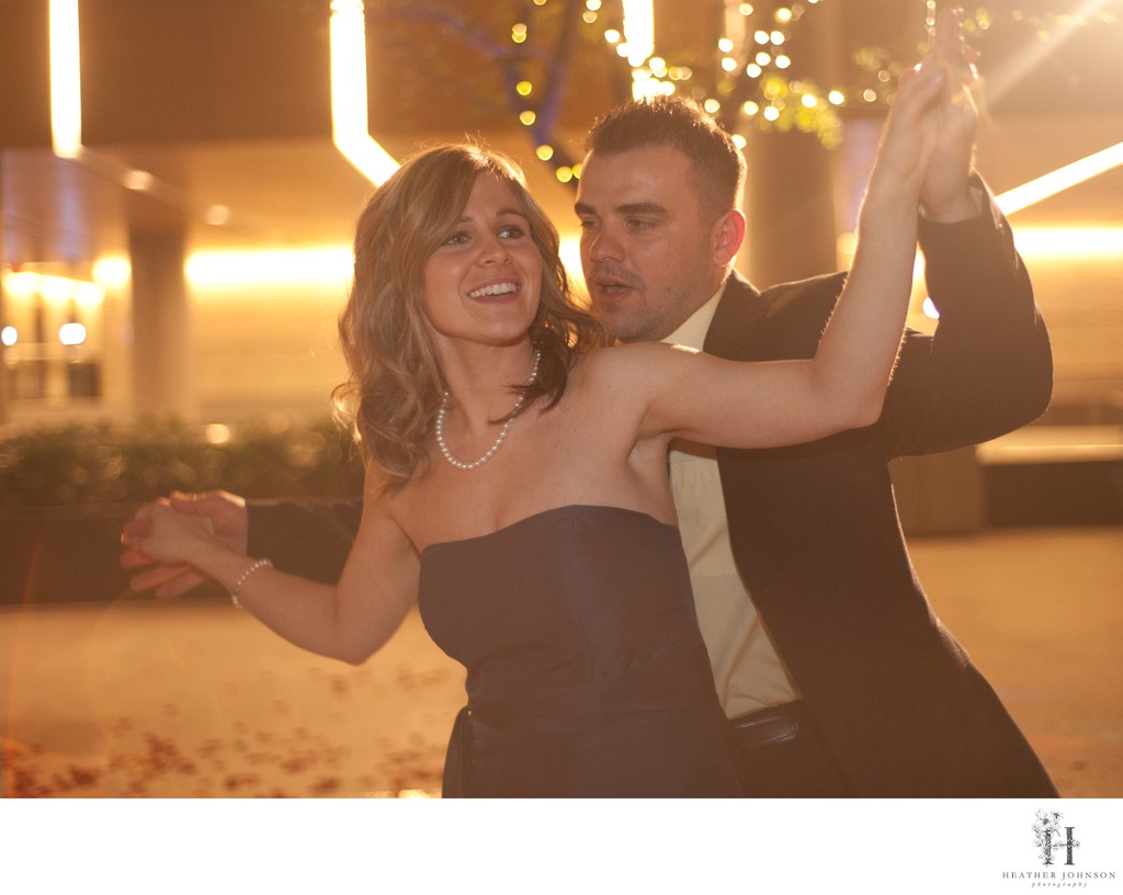Couple Dancing - Ritz Carlton Hotel- Charlotte, NC - Heather Johnson Photography 