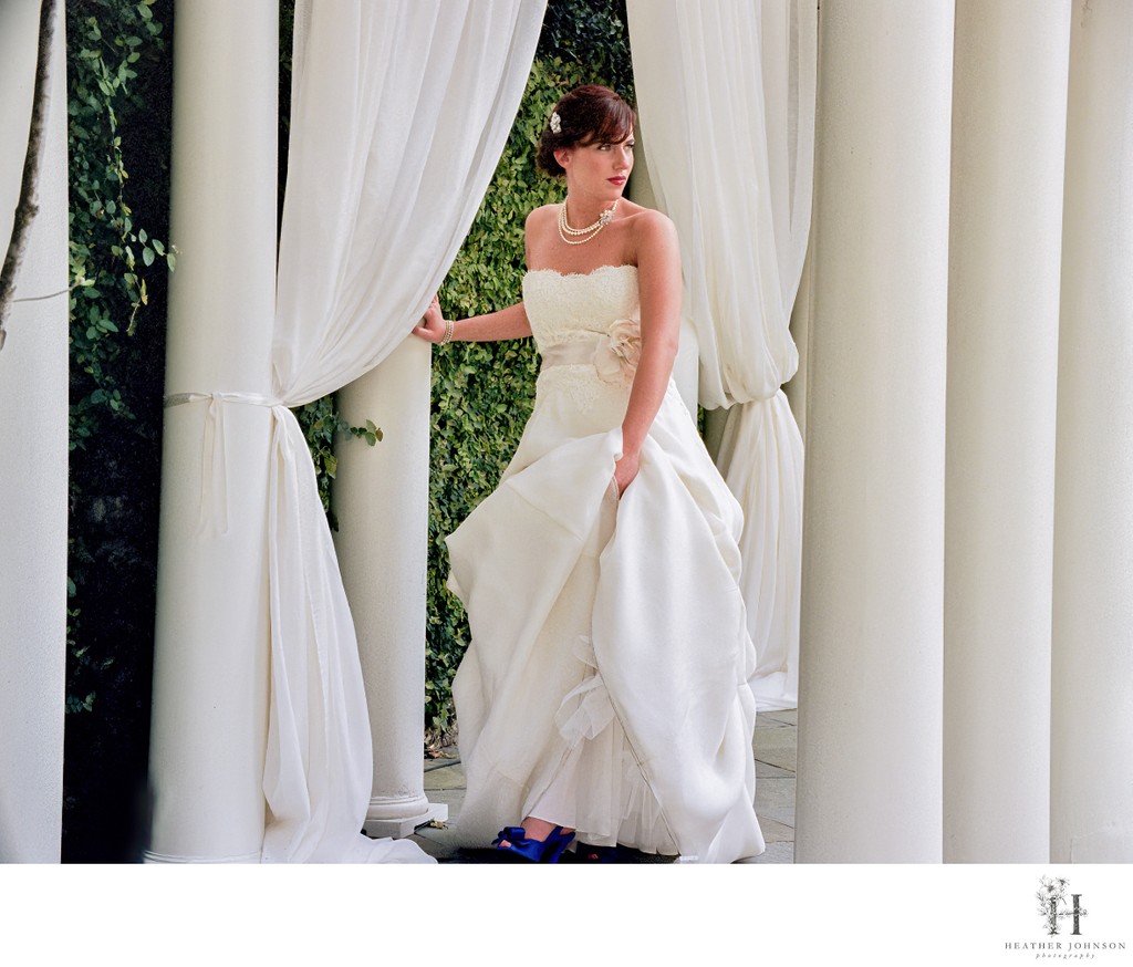 Charleston William Aiken House Bridal Portrait - Heather Johnson Photography