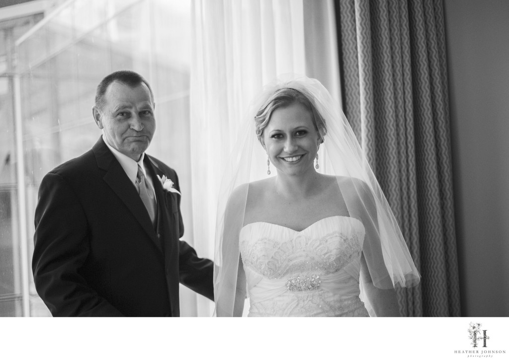 Charlotte Ritz Carlton Father Daughter Wedding Portrait  - Heather Johnson Photography  