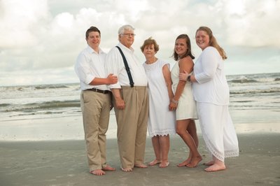 Portrait of Kids and Grandparents - Isle of Palms, SC - Heather Johnson Photography 