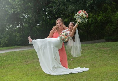 Bride and Bridesmaid - Harborside East- Mount Pleasant, South Carolina 