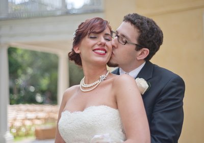 William Aiken House -portrait of the Bride and Groom - Charleston, SC - Heather Johnson Photography 