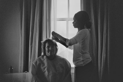 Getting Mother of the Bride Ready in the Francis Marion Hotel