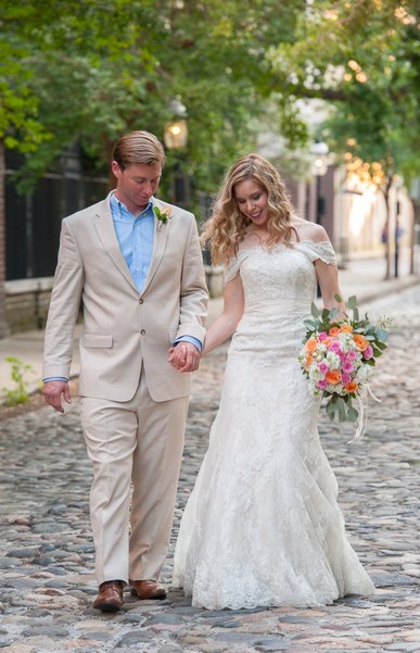 Charleston Wedding Portrait on Chalmers Street - Heather Johnson Photography 