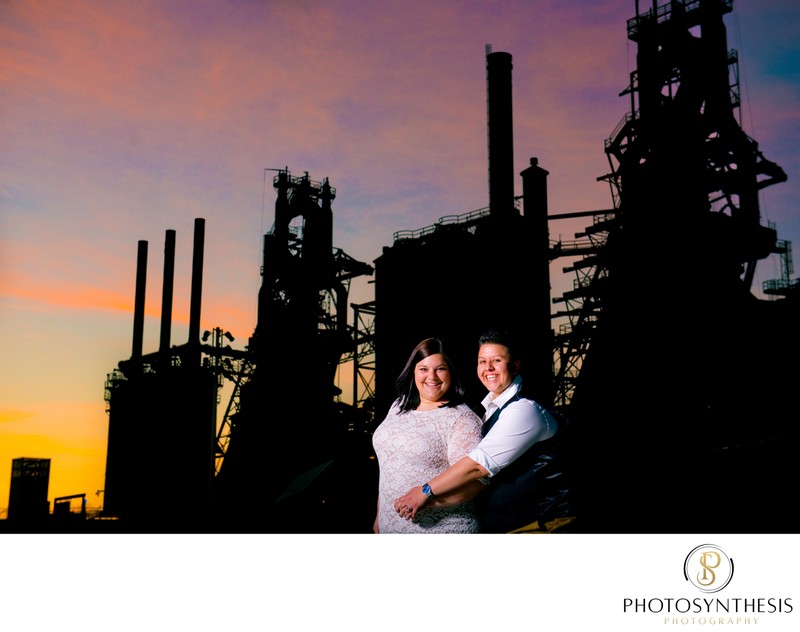 Steel Stacks Engagement Photographer