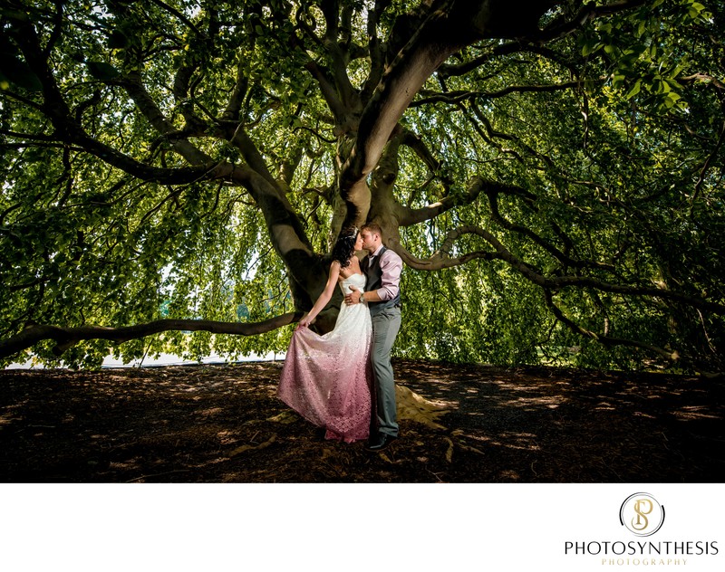 Bride and Groom at Longwood Gardens 