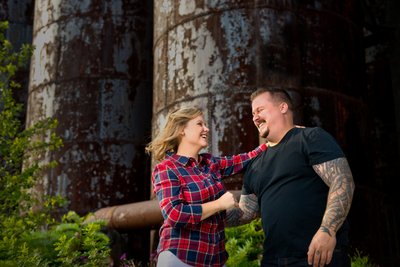 Steel Stacks Engagement Photography