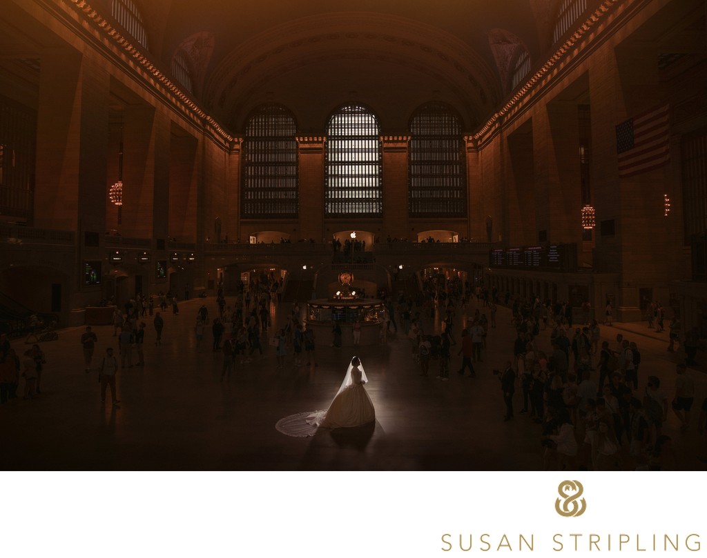 best wedding silhouette grand central station
