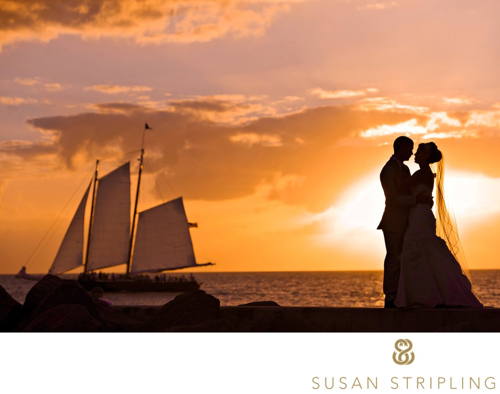 wedding silhouette Key West Wedding Photographer