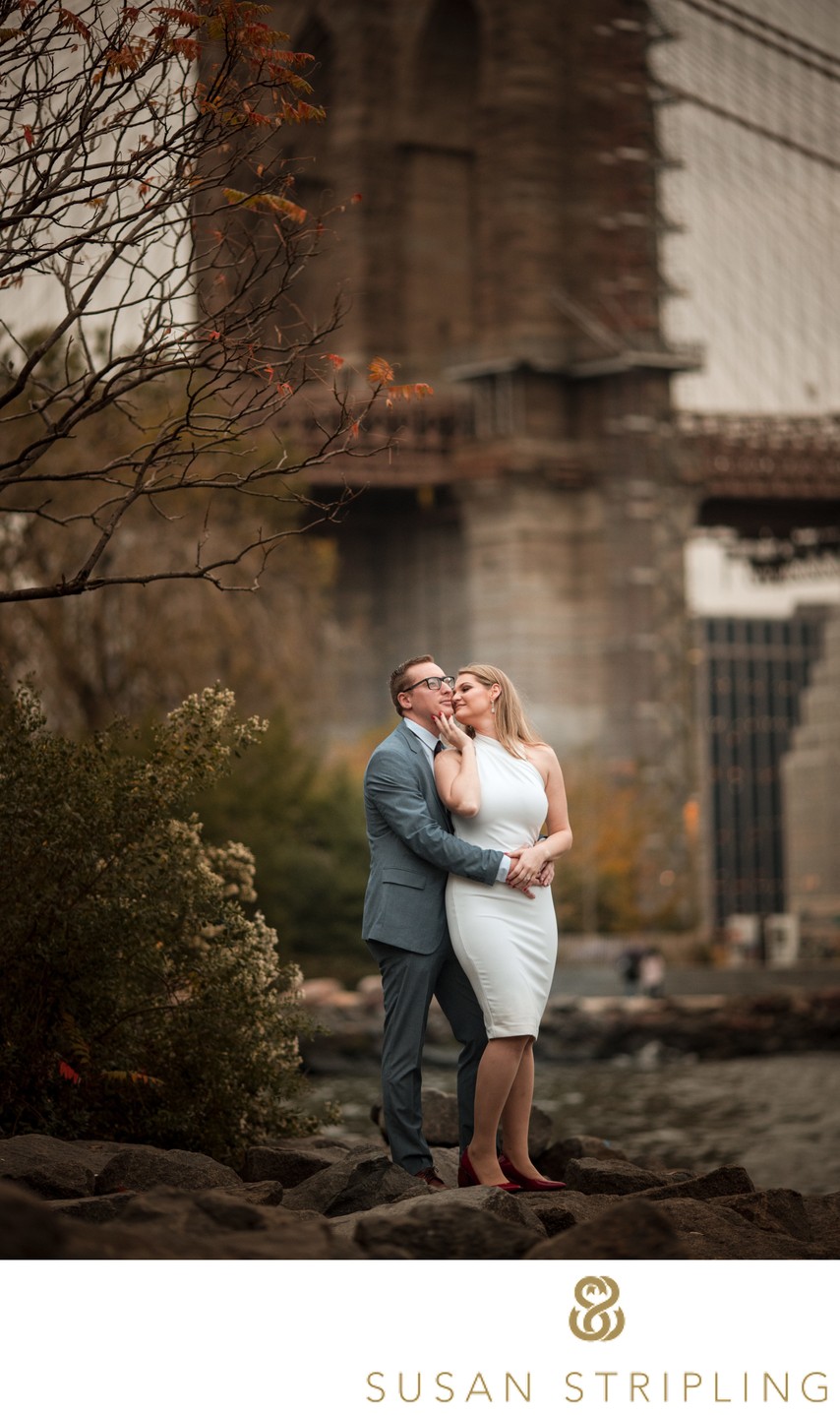 Rustic Chic Engagement Photos in Dumbo Brooklyn