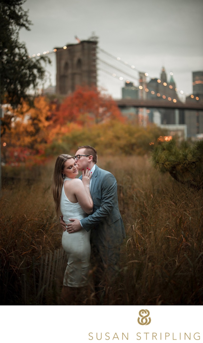 Rustic and Natural Engagement Photos in Dumbo Brooklyn