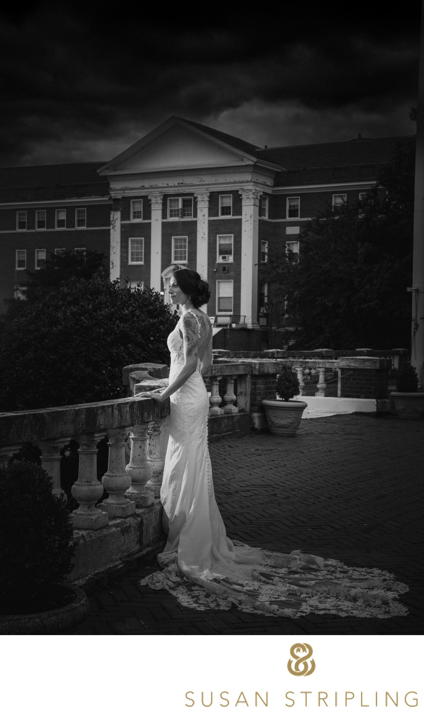 Bourne Mansion wedding nighttime photo