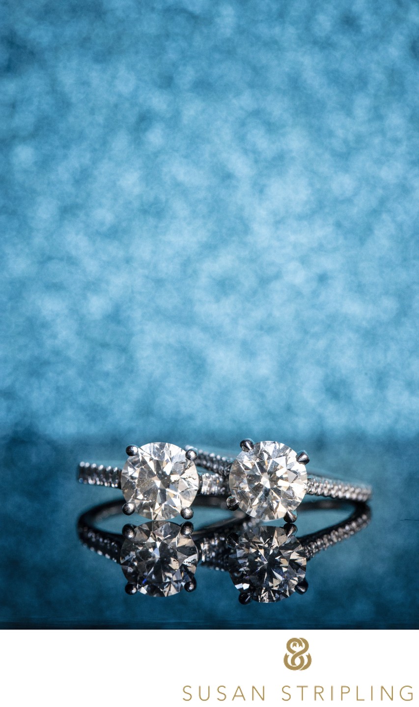 macro wedding photography of rings