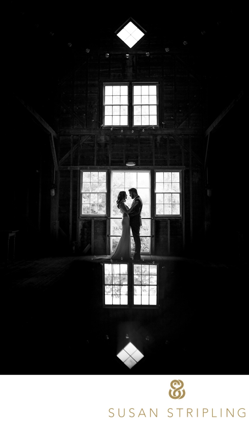 best wedding silhouette barn