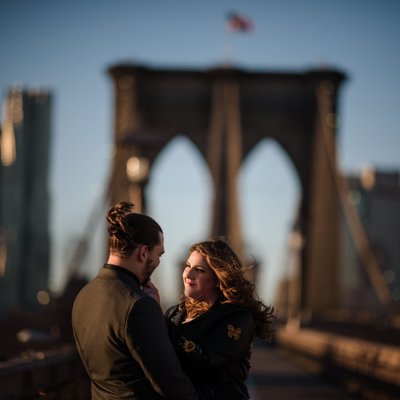 Engagement Photos on the Brooklyn Bridge