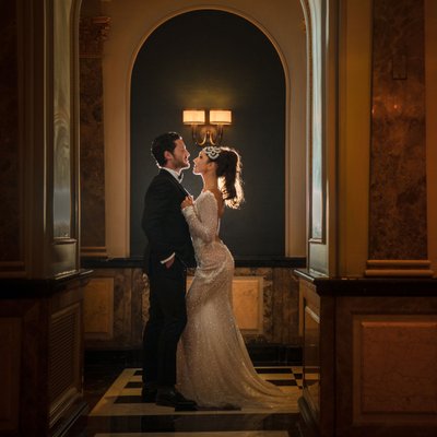 Pierre Hotel NYC Wedding Photos in Lobby