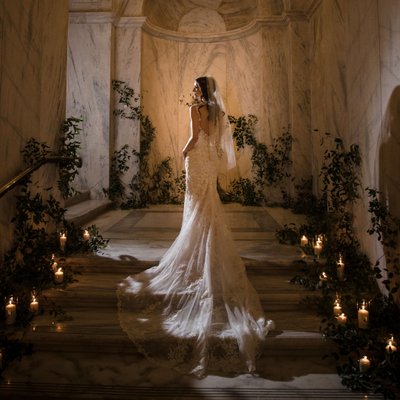 Philadelphia Ritz Carlton Wedding Marble Staircase