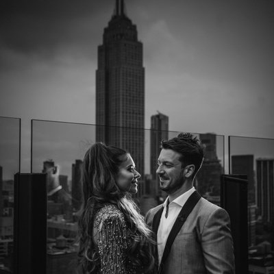 Sunset Rooftop Engagement Photographer NYC