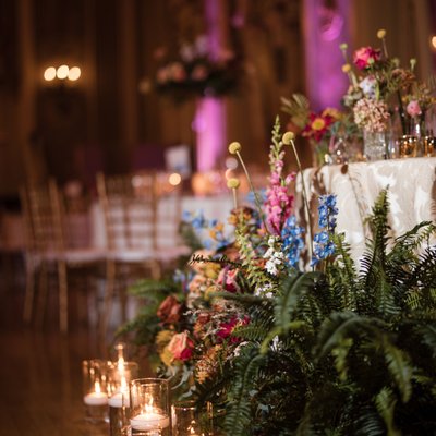 Hotel Du Pont wedding ballroom flowers