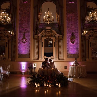 Hotel Du Pont wedding photos of the ballroom