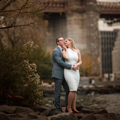 Rustic Chic Engagement Photos in Dumbo Brooklyn