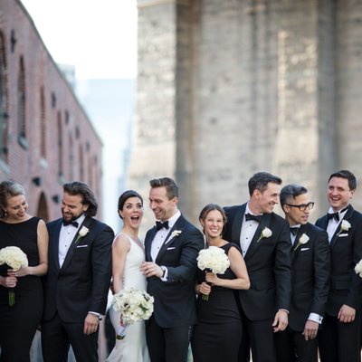 Whimsical Brooklyn Bridge Wedding Photos in Dumbo