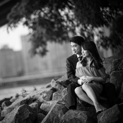 Fun and Playful Engagement Photos in Dumbo Brooklyn