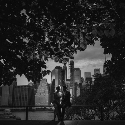 Moody and Intimate Engagement Photos in Dumbo