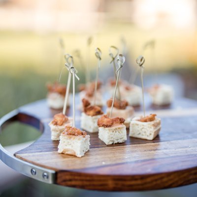 riverside farm wedding cocktail hour menu