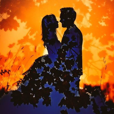 Double Exposure engagement photos