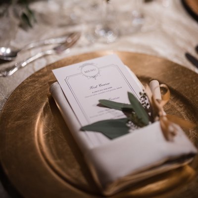 table setting pine hollow cc wedding reception