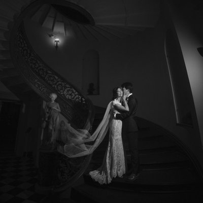 George Peabody Library wedding stair photo