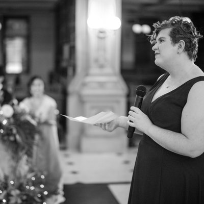 George Peabody Library wedding toast photos
