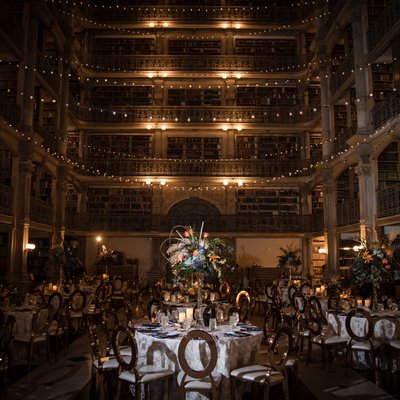 George Peabody Library wedding reception space photo