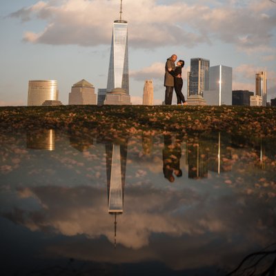 Liberty State Park Sunset Engagement Session