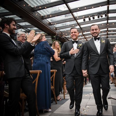  74 Wythe wedding two grooms ceremony processional