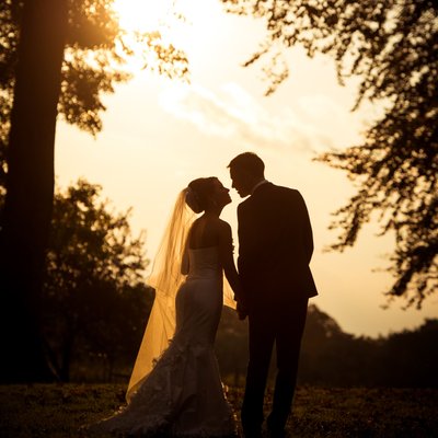 best wedding silhouette sunset photo