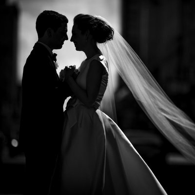 best wedding silhouette black and white