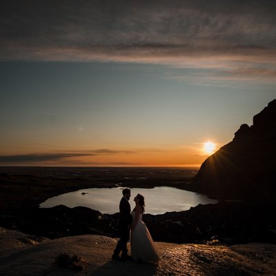 best wedding silhouette iceland wedding