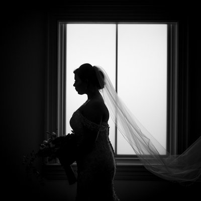 best wedding silhouette against a window pic