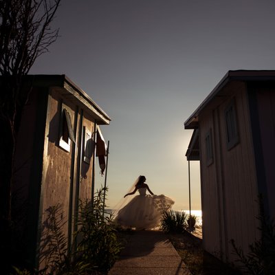 best wedding silhouette at the beach