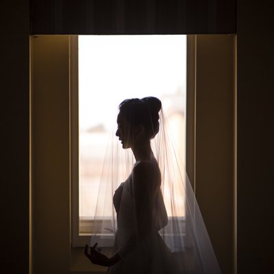 best wedding silhouette simple