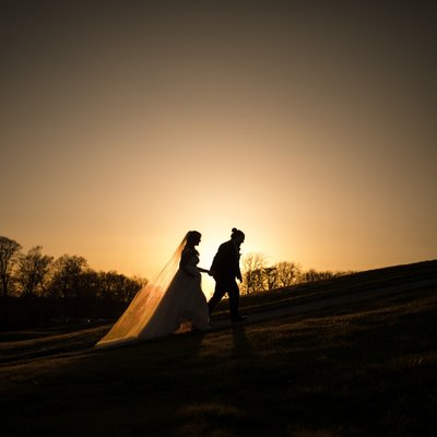 best wedding silhouette sunset pic