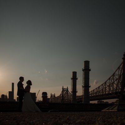 best wedding silhouette nyc skyline